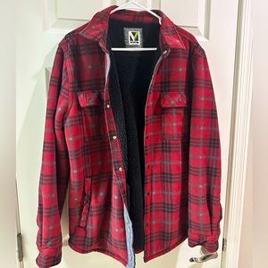 Men’s Voyager Fleece, Sherpa Lined Flannel Medium